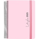 AGENDA GRAFO 70307053 25 D/P 15X21 LISO ROSA PASTEL