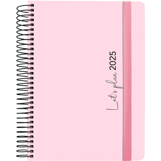 [70307053] AGENDA GRAFO 70307053 25 D/P 15X21 LISO ROSA PASTEL