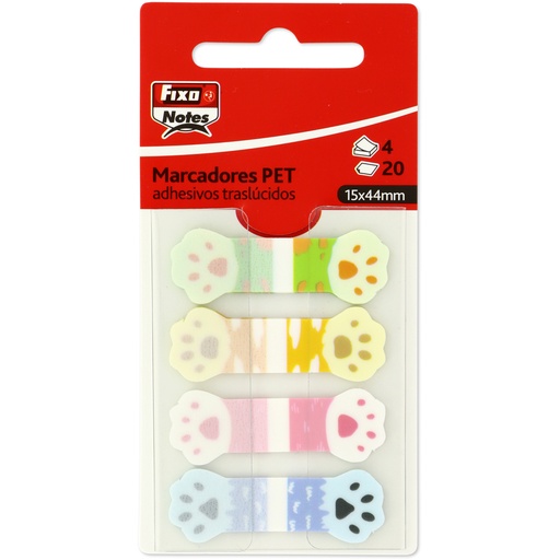 [65001299] INDICE FIXO 65001299 PACK POPUP 4MARCADOR 20H 15X44MM HUELLAS