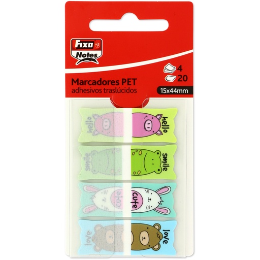 [65001399] INDICE FIXO 65001399 PACK POPUP 4MARCADOR 20H 15X44MM HELLO