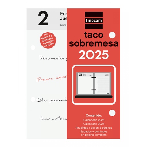 [780280025] TACO FINOCAM 780280025 NEUTRO TACO SOBREMESA 2025+