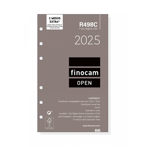 [711890025] RECAMBIO FINOCAM 711890025 OPEN R498C REC.ANUAL.400 1DP 2025 CAT+