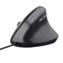 RATÓN TRUST 25144 ERGONÓMICO VERTICAL BAYO II CON CABLE 800/2400DPI NEGRO