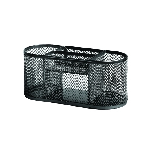 [91332] ORGANIZADOR 91332 SOBREMESA FOROFIS OVALADO METALICO MALLA NEGRO