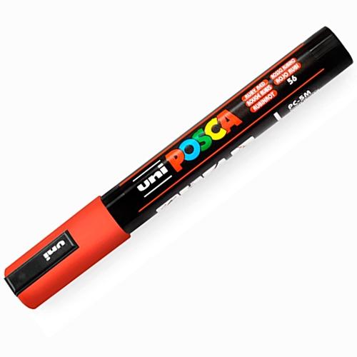 [287086000] MARCADOR POSCA 287086000 PC-5M NO PERMANENTE PUNTA FORMA DE BALA 1,8 - 2,5 MM ROJO RUBI
