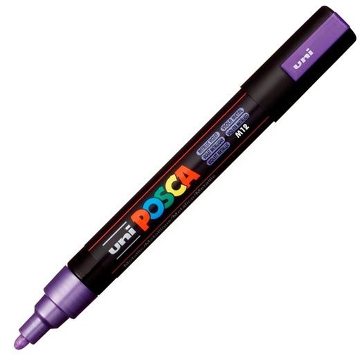 [286872000] MARCADOR POSCA 286872000 PC-5M NO PERMANENTE PUNTA FORMA DE BALA 1,8 - 2,5 MM VIOLETA METÁLICO