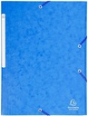 CARPETA EXACOMPTA 17105H GOMAS y SOLAPAS MAXI CARTON A4 con ETIQUETA AZUL