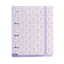 CARPEBLOC MR15117 POLYFOAM CON RECAMBIO A4 4 ANILLAS FLOWER