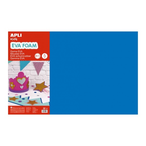 [12763] GOMA EVA APLI 12763 400x600x2MM AZUL 5UN