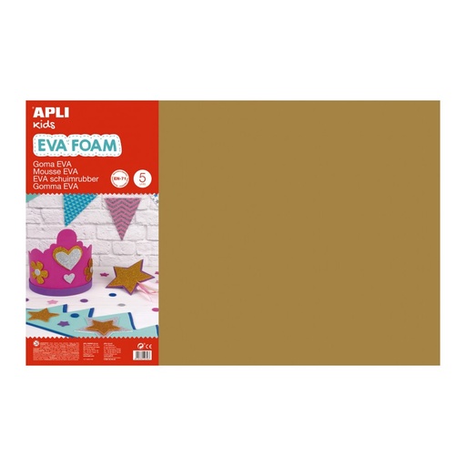 [12766] GOMA EVA APLI 12766 400x600x2MM MARRON 5UN