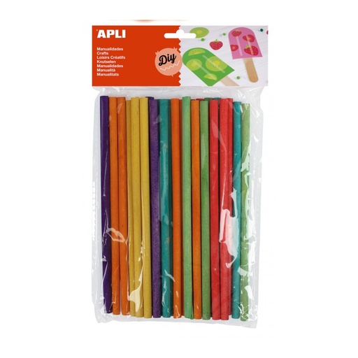 [13482] PALO APLI 13482 150x5MM REDONDO MADERA COLORES SURT. 25UN