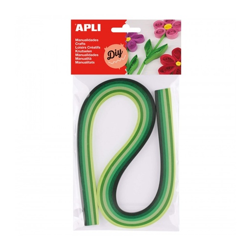[14791] PAPEL APLI 14791 QUILLING TONOS VERDES 120 TIRAS