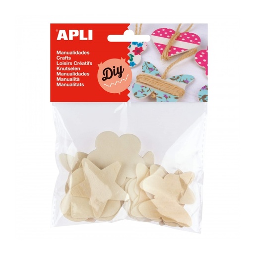 [14801] FORMAS APLI 14801 MADERA FLOR&COR&ESTR&MARIP 24UN