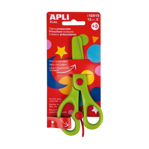 [12815] TIJERA APLI 12815 13CM PRESCOLAR VERDE