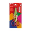 TIJERA APLI 12817 13CM CREATIVA ZIGZAG VERDE
