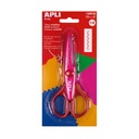 TIJERA APLI 12819 13CM CREATIVA DENTADA ROSA 