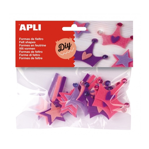 [13786] FIELTRO APLI 13786 FORMAS VARITA PRINCESA 12UN