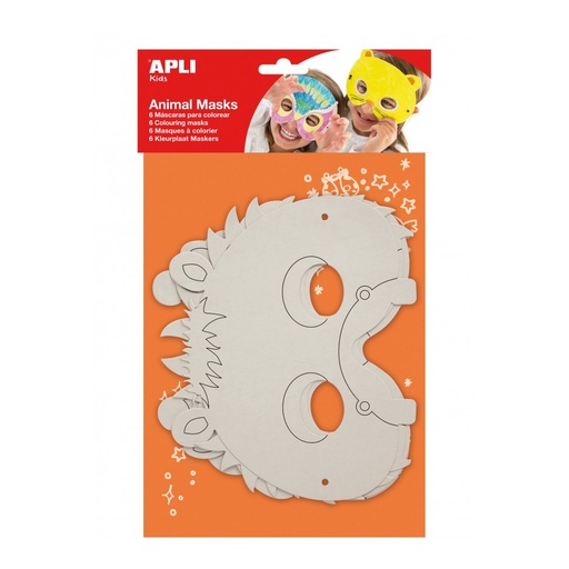 [13684] MASCARAS APLI 13684 ANIMALES CARTON 6UN