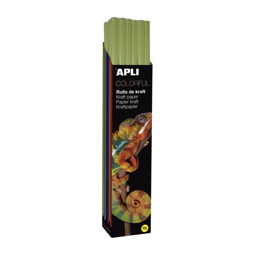 [14419] ROLLO KRAFT APLI 14419 1x3M VERDE 70GR