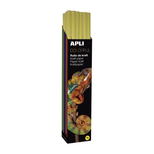 [14441] ROLLO KRAFT APLI 14441 1x25M AMARILLO 70GR