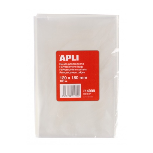 [14999] BOLSA APLI 14999 120x180MM POLIPROP. PAQ. 100UN