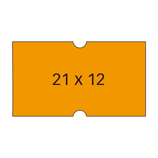 [100912] ETIQUETAS APLI 100912 21x12 NARANJA FLUOR. PERM. PACK 6 R