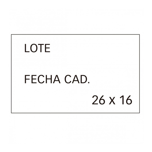 [101950] ETIQUETAS APLI 101950 26x16 LOTE+F.CADUCIDAD REMOV. PACK 6 R