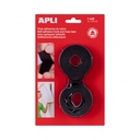 CINTA APLI 13656 2x100CM ADH. NEGRA GANCHO/BUCLE