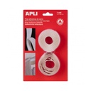 CINTA APLI 13657 2x100CM ADH. BLANCA GANCHO/BUCLE