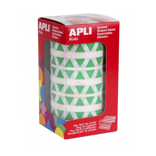 [4866] GOMETS APLI 4866 10,5x10,5x10,5MM TRIANG. VERDE 6136UN