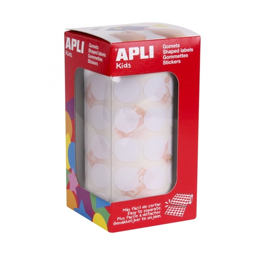 [11904] GOMETS APLI 11904 Ø 15MM REDONDOS BLANCOS 2832UN