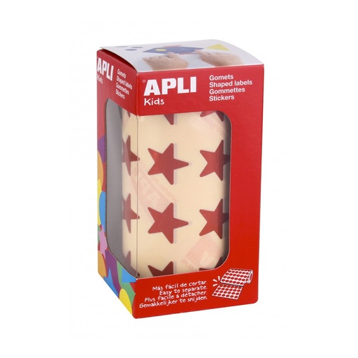 [12053] GOMETS APLI 12053 19,5MM ESTRELLA ROJO METALIZ. 1416UN