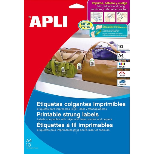 [11945] ETIQUETAS APLI 11945 22,0X 35,0  10H COLGANTES A4