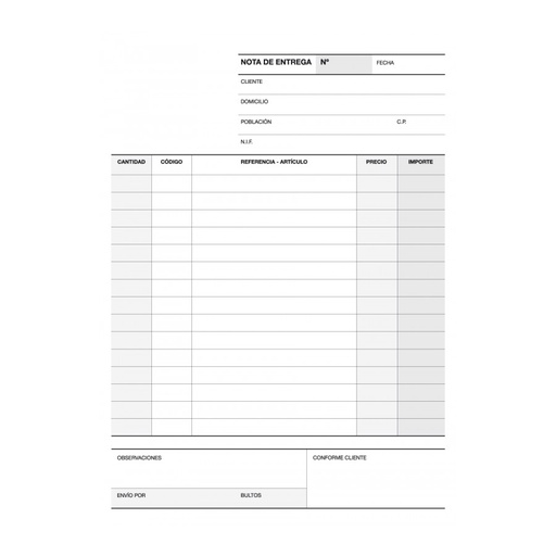 [12695] TALONARIO APLI 12695 ENTREGA 1/4 NATURAL TRIPLICADO A-92 CAST.