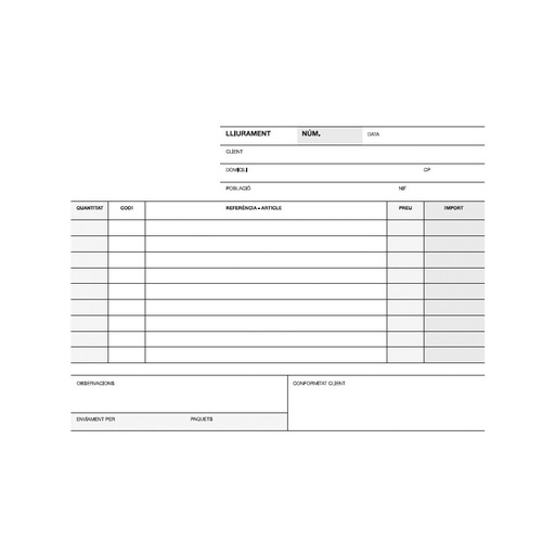 [12943] TALONARIO APLI 12943 ENTREGA 1/4 APAISADO TRIPLICADO A-47 CAT.