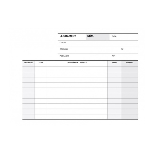 [12944] TALONARIO APLI 12944 NOTA ENTREGA 1/8 APAIS. TRIPLI. A-54 CAT.