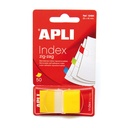 INDICE APLI 12484 25x45 ZIG-ZAG AMARILLO  AUTOADH. 50 UN