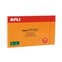 BLOC NOTAS APLI 15005 125x75 NARANJA FLUOR. 100H