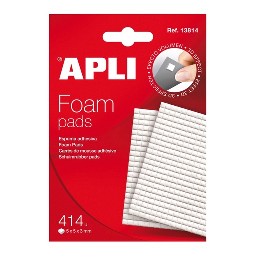 [13814] CINTA APLI 13814 5x5x3 FOAM PADS ADH. 3D