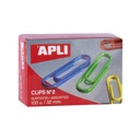CLIPS APLI 11723 Nº2 COLORES SURT. 32MM 100UN