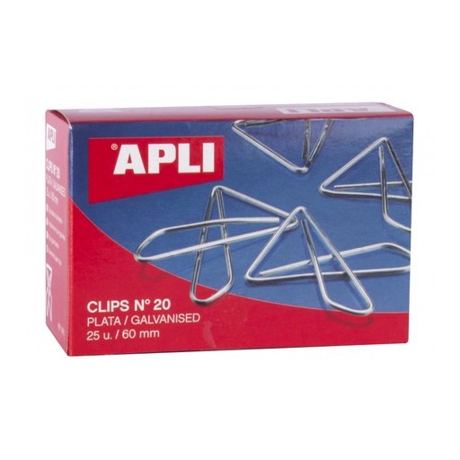 [11915] CLIPS APLI 11915 MARIPOSA Nº 20 PLATA 60MM  