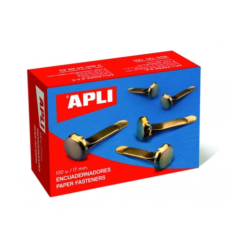 [12283] ENCUADERNADOR APLI 12283 12MM METALICO SIN ARANDELA 100UN