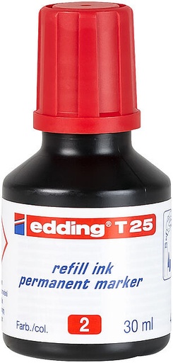 [10T25-02] TINTA EDDING T25-02  30ML ROJO