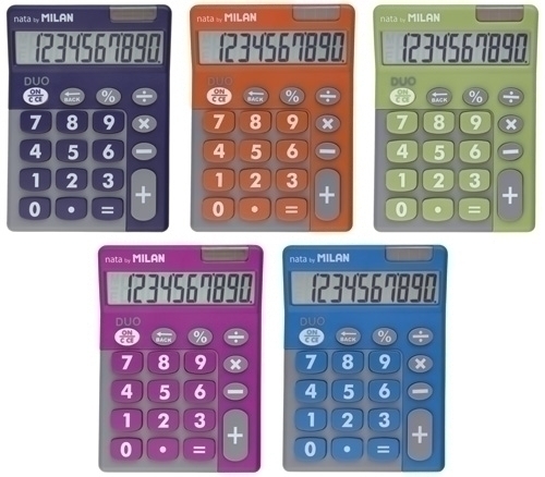 [159906] CALCULADORA MILAN 159906  10 DíGITOS DUO COLORES SURTIDOS
