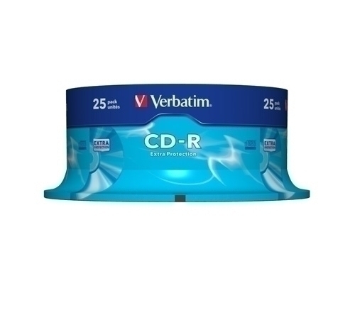[43432] CD-R 700MB / 80 MIN 52X - SPINDLE 25 UND DATALIFE EXTRA PROTECCION VERBATIM
