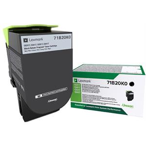 [71B20K0] TONER LEXMARK71B20K0T CS/CX 317/417(3K) BK RETORNABLE NEGRO  CS/CX 517