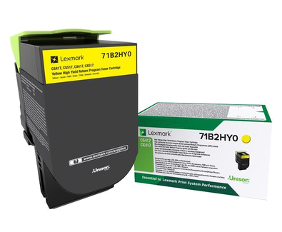 [71B2HY0] TONER LEXMARK 71B2HY0 T. CS/CX 417/517 (3,5K) AMARILLO ALTO RENDIM. RETORNAB.