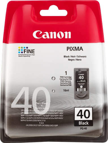 [CAN22308] CARTUCHO CANON PG-40 0615B001 PIXMA MP150/170/450 NEGRA
