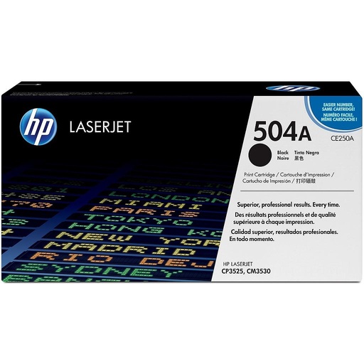 [CE250A] TONER HPCE250ALJ CM3530/CP3525 NEGRO Nº504A (5K)