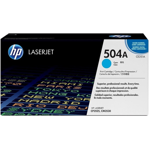 [CE251A] TONER HPCE251ALJ CM3530/CP3525 CIAN Nº504A  (7K)